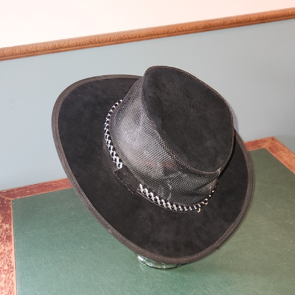 Monterey Bay Breeze Black Hat with Silver Braid Accent